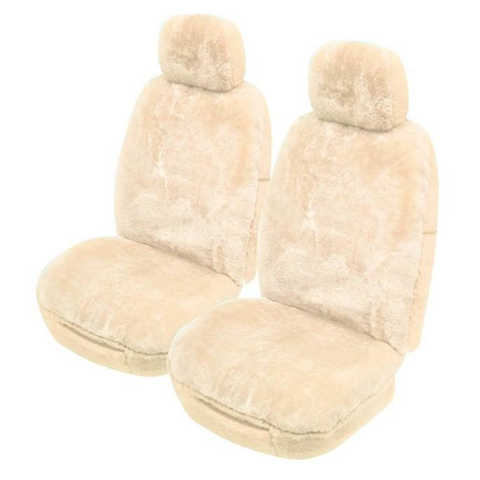 Sheepskin Seat Covers Universal 16mm Ivory