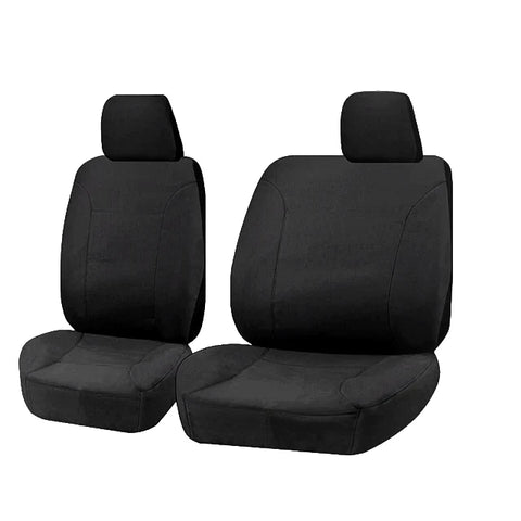 Canvas Seat Covers for Toyota Hilux Single Cab (2005-on) Black