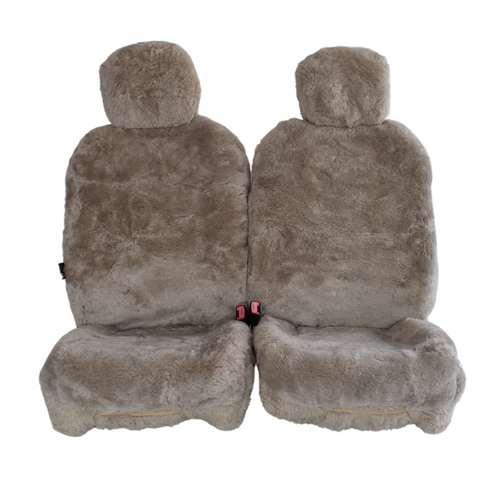 Romney Sheepskin Seat Covers - Universal Size (16mm) - Mocha - Pair