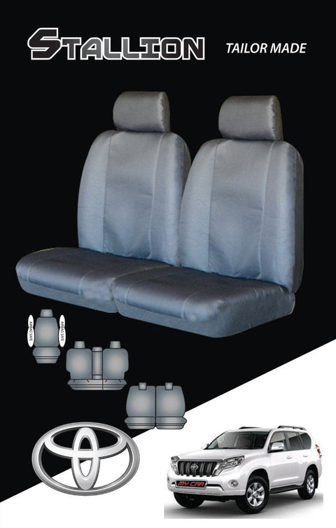 Canvas Seat Covers For Toyota Prado 11/2009-2020 150 Series Black