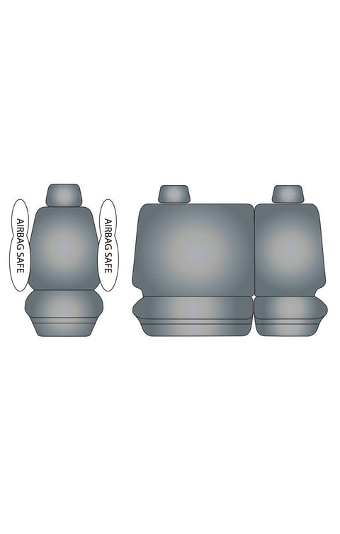 Canvas Seat Covers for Ford Territory (2004-2020) Black