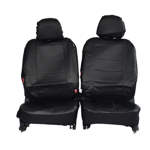 Leather Look Car Seat Covers For Nissan Navara D40 Dual Cab 2007-2020 | Black