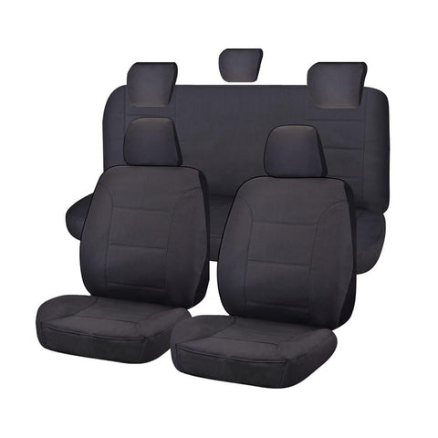 Canvas Seat Covers for Toyota Hilux Dual Cab (04/2005-06/2015) Charcoal