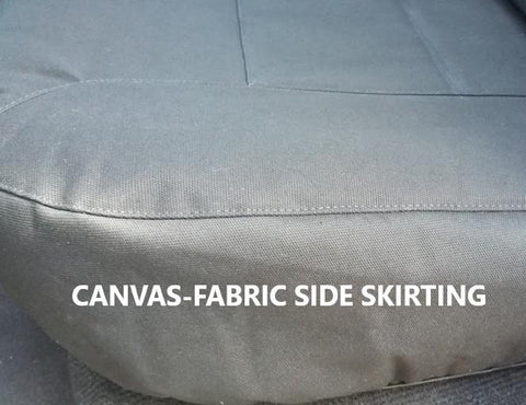 Canvas Seat Covers for Toyota Hilux Dual Cab (04/2005-06/2015) Charcoal