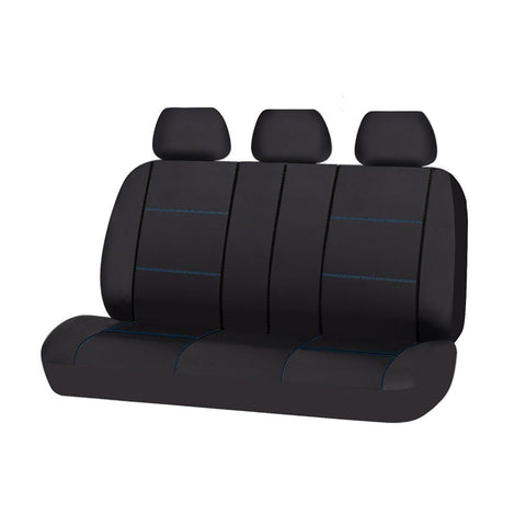 Universal Rear Seat Cover Size 06/08S | Black/Blue Stitching