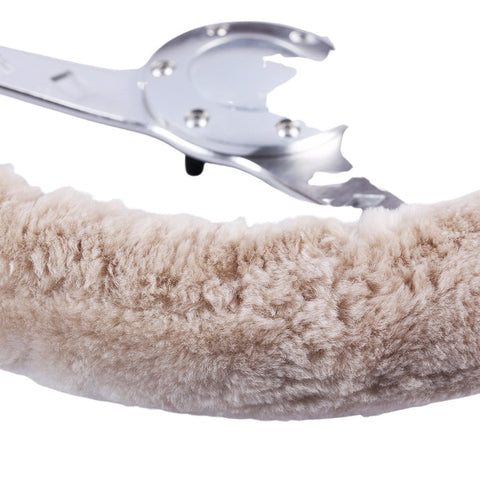 Sheepskin Steering Wheel Cover Luxury - Mocha
