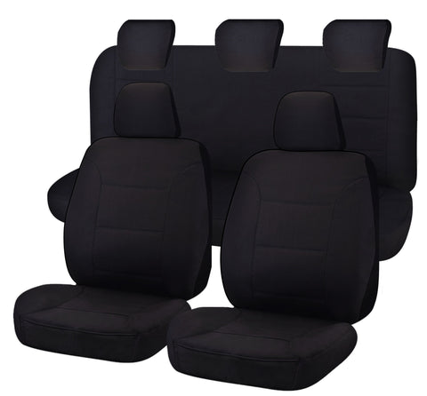 Full Canvas Seat Covers for Isuzu D-Max Crew/Dual Cab (07/2020-On) Black