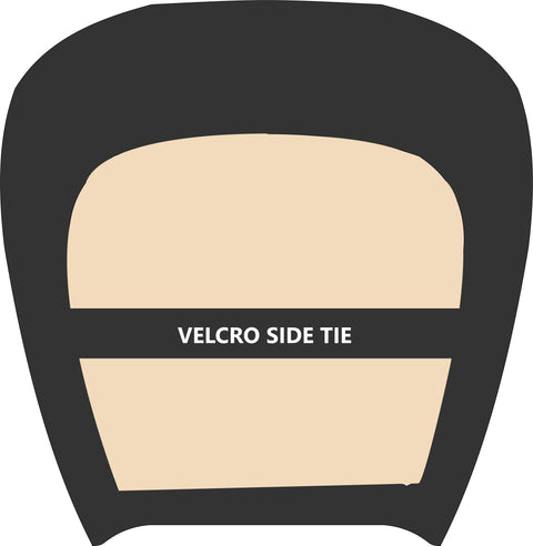 Velcro Tie System: Ensures secure attachment for the front seats