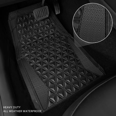 Triangle All-Weather Heavy-Duty Car Floor Mat Set