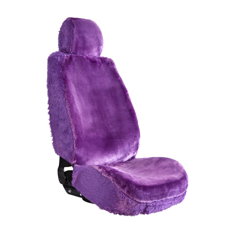 Universal Finesse Faux Fur Seat Covers - Universal Size - Purple