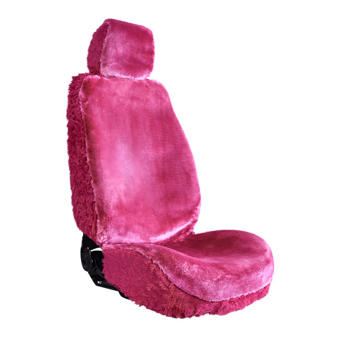 Universal Finesse Faux Fur Seat Covers - Universal Size - Pink