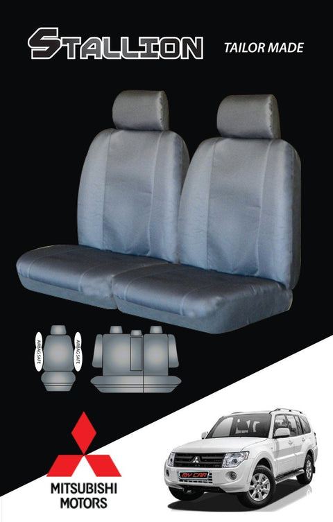Canvas Seat Covers For Mitsubishi Pajero 11/2006-2020 Grey