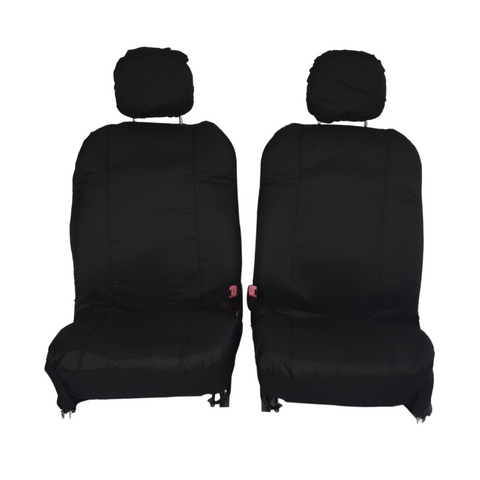 Canvas Seat Covers For Nissan Patrol Fronts 05/1999-2020 Black Single-Cab