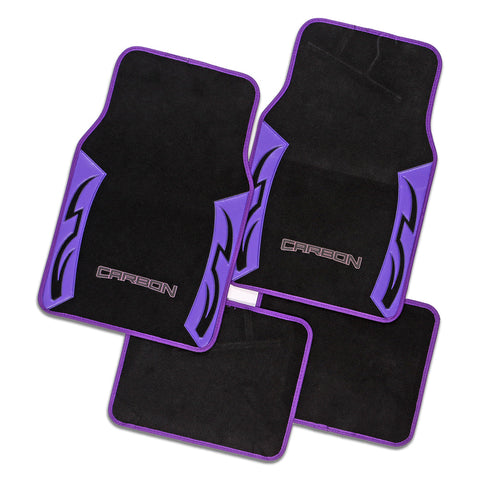 Carbon Purple Universal Fit Carpet Car Floor Mats