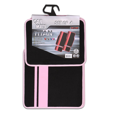 Titan 4-Piece Pink Car Mat