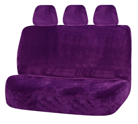 Universal Finesse Faux Fur Seat Covers - Universal Size 06/08H - Purple
