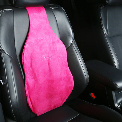 Universal Air Filled Multi Purpose Lumbar Back Support | Suede Pink