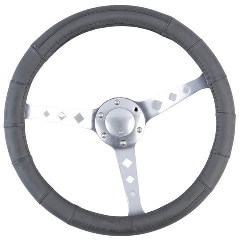 Memphis Steering Wheel Cover - Grey [Leather]