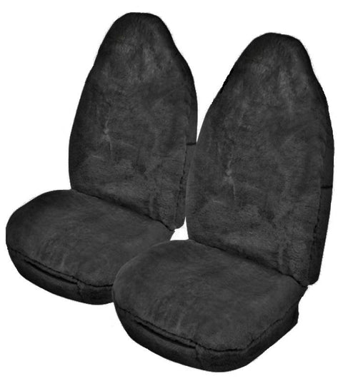 Downunder Sheepskin Seat Covers - Universal Size (16mm) - Charcoal