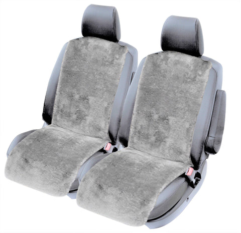 Sheepskin Seat Throwover Covers - Universal Size (20mm) - Grey