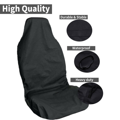 Universal Supreme Throwover Seat Cover Canvas - Black